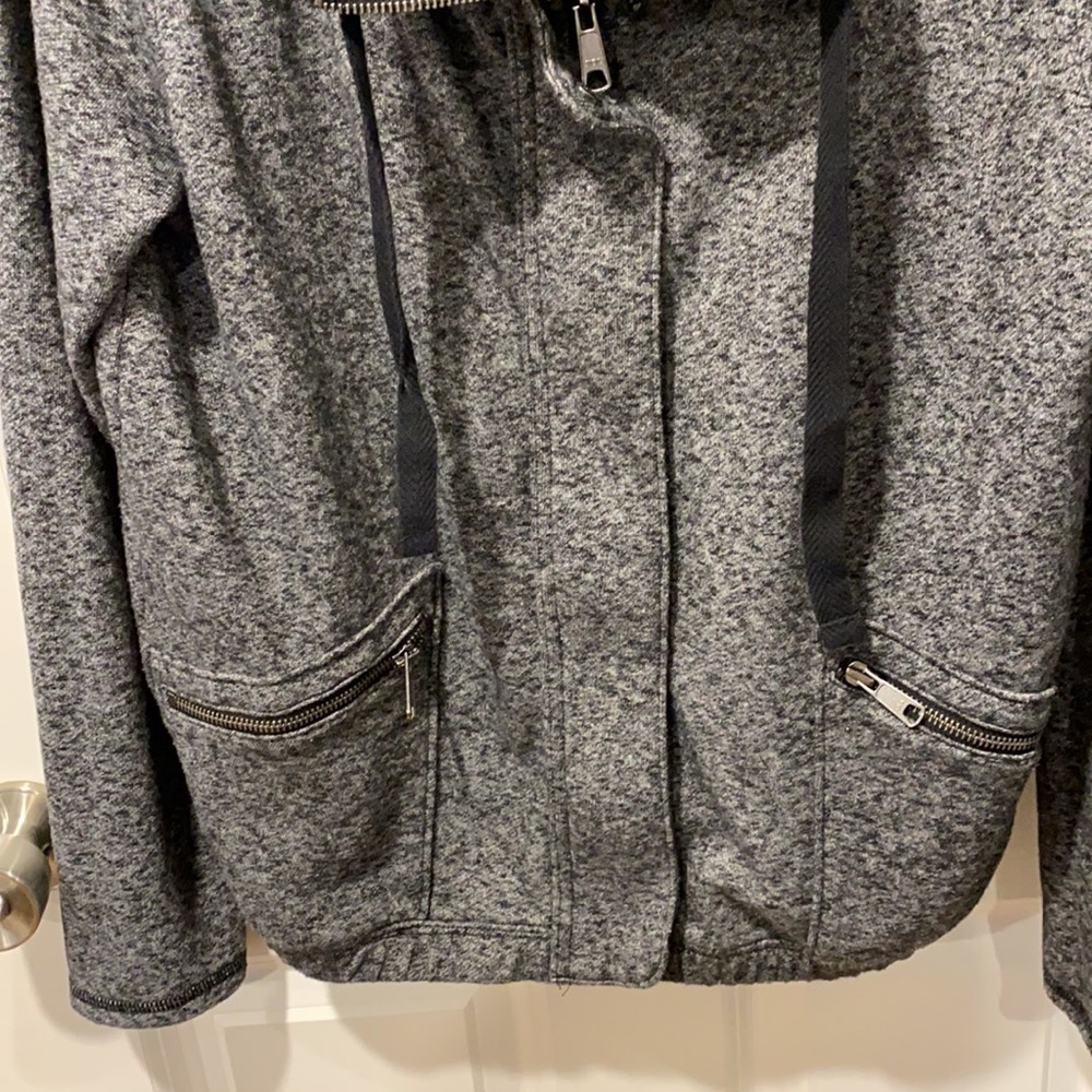 American Eagle Bomber Style Full Zip Sweatshirt - Picture 3 of 11